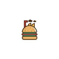 Burger Factory Vector Logo Design Element