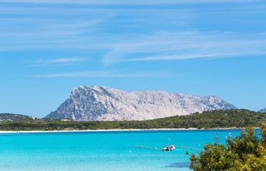 Fototapeta premium Tavolara seen from Lu Impostu