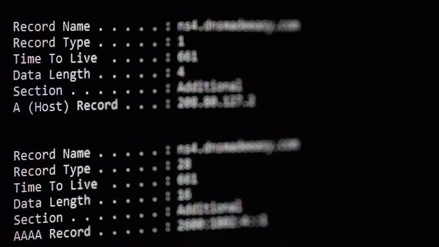 server configuration command lines running on computer monitor