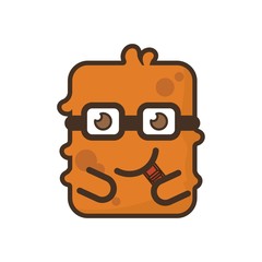 Chocolate Monster Vector Logo Design Element