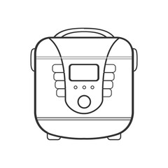 symbol of multivarka. line art vector illustration