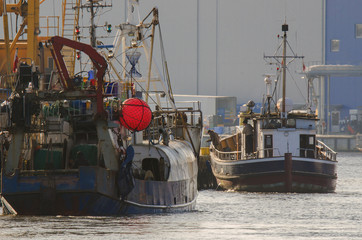 FISHING BOATS ON THE WATERFRONT