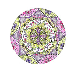 Mandala colorful watercolor.