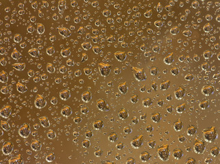 brown background from small drops