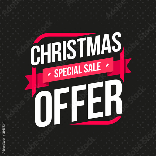 &quot;Christmas Offer Special Sale Label&quot; Imágenes de archivo y vectores