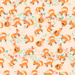 vector illustration of a cute fox