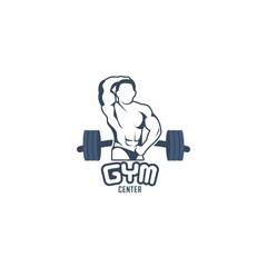 Body Gym Fitness Vector Logo Design Template