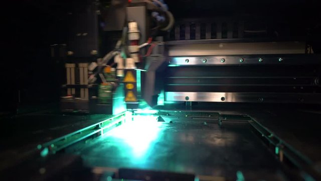 3D printer during printing operation