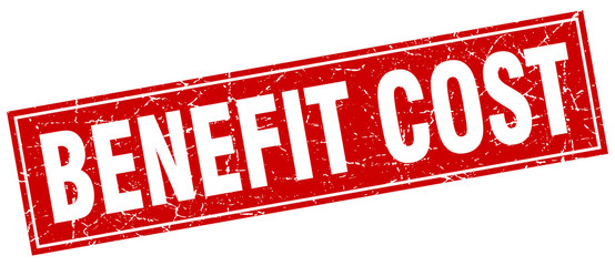 benefit cost square stamp