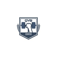 Gym Badge Vector Logo Design Template