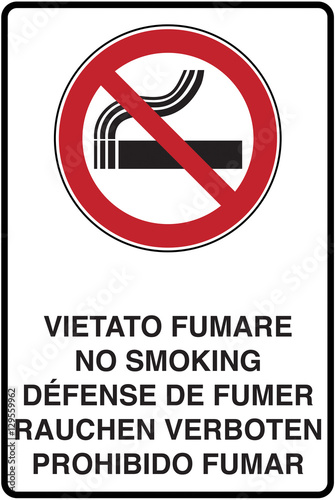 CARTELLO VIETATO FUMARE SCARICA