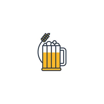 Beer Glass Vector Logo Design Element