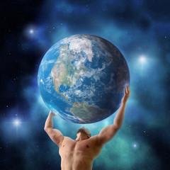 Atlas holding the world