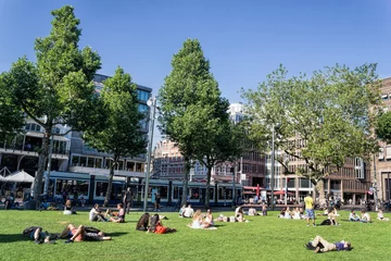 Foto op Plexiglas Amsterdam, Rembrandtplein © ArTo