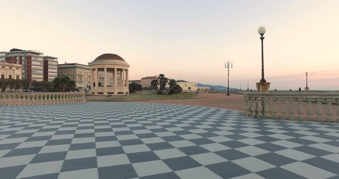 Terrazza Mascagni a Livorno. Riprese con Steady camera.