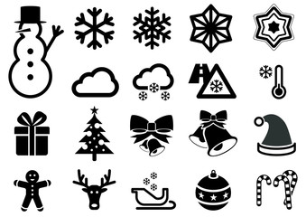 Winter and Christmas icons