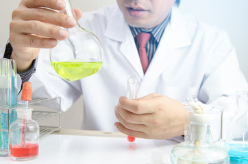 Fototapeta premium scientist with equipment
