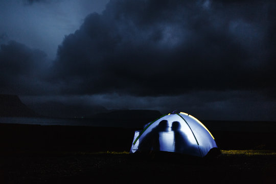 Night in tent