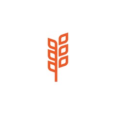 Wheat Farm Vector Logo Design Element