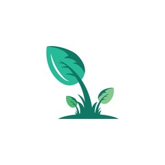 Plant Farm Vector Logo Design Element