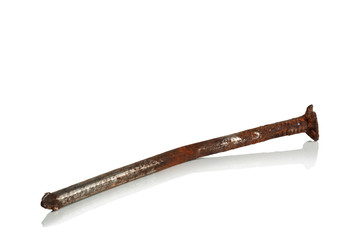 Rusty bent nail
