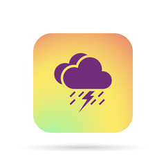 lightning rain cloud meteo icon