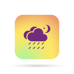 rain cloud moon meteo icon
