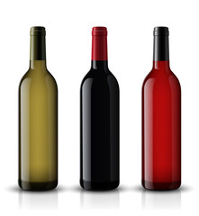 Mockup wine bottle. vector design.
