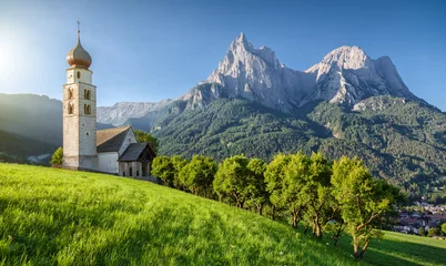 Fotobehang Dolomieten Seis am Schlern, Dolomieten, Zuid-Tirol, Italië