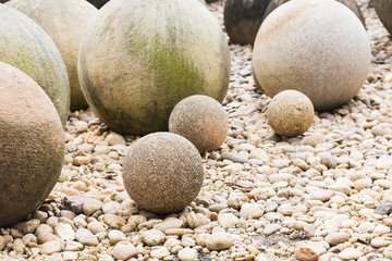 Close up Stone in Japanese garden