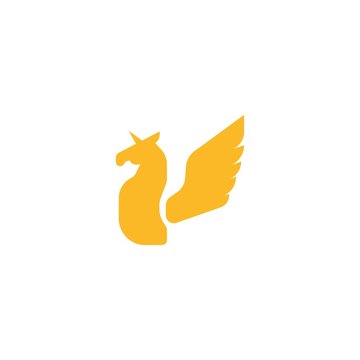 Pegasus Icon Vector Logo Design Element