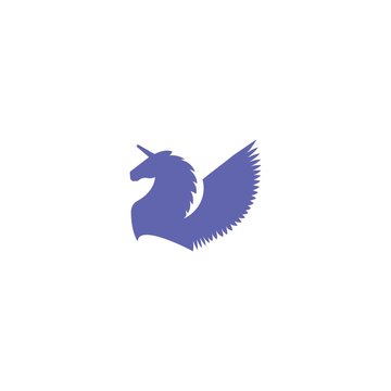 Myth Pegasus Vector Logo Design Element