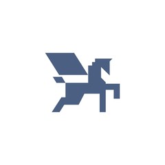 Pegasus Abstract Vector Logo Design Element