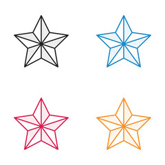 icon Christmas Star dotted style
