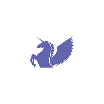 Pegasus Fantasy Vector Logo Design Element