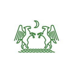 Crest Pegasus Vector Logo Design Element