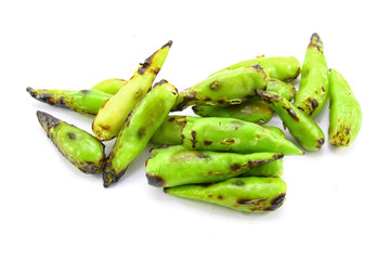 Grilled pepper isolated on the white background