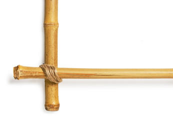corner of a bamboo frame
