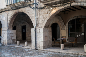 Fototapeta na wymiar Stone arches in Girona