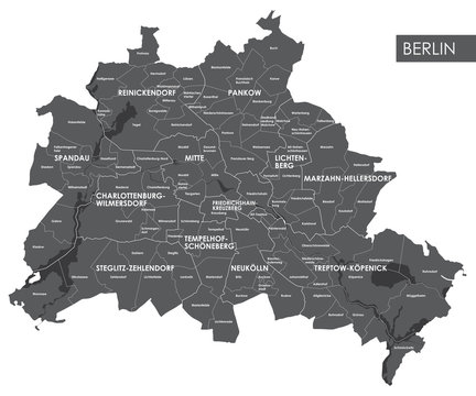 Vector map Berlin district