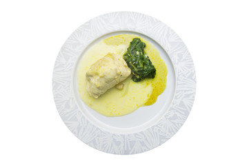 Meat with spinach
