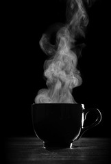 Black coffee cup