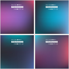 Abstract Creative concept vector multicolored blurred background set. For Web and Mobile Applications, art illustration template design, business infographic and social media, modern decoration