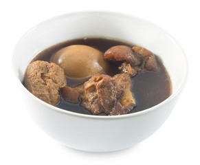 Close Up of Five Spice Stew with Egg and Pork