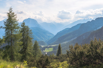 Beautiful Mountain Valley Landscape At Summer