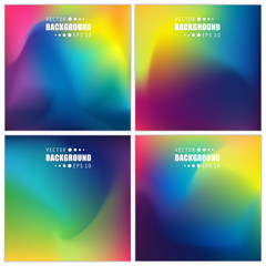 Abstract Creative concept vector multicolored blurred background set. For Web and Mobile Applications, art illustration template design, business infographic and social media, modern decoration