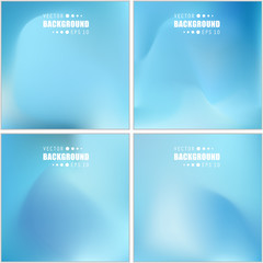 Abstract Creative concept vector multicolored blurred background set. For Web and Mobile Applications, art illustration template design, business infographic and social media, modern decoration