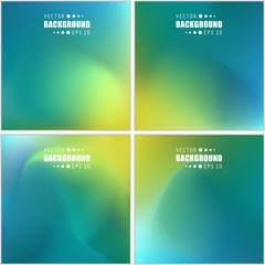 Obraz premium Abstract Creative concept vector multicolored blurred background set. For Web and Mobile Applications, art illustration template design, business infographic and social media, modern decoration