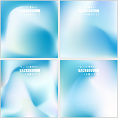 Abstract Creative concept vector multicolored blurred background set. For Web and Mobile Applications, art illustration template design, business infographic and social media, modern decoration