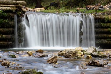 Wooden waterfall